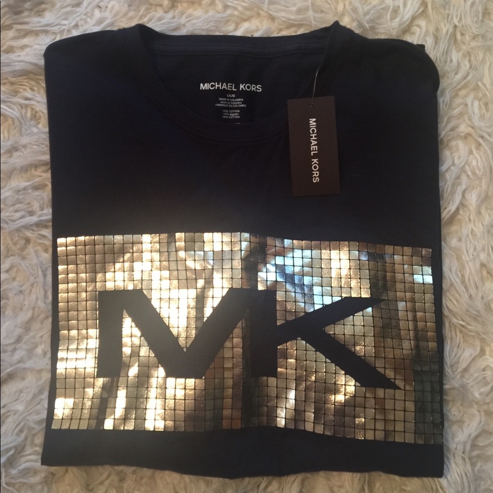 Silver logo Michael Kors unisex shirt
